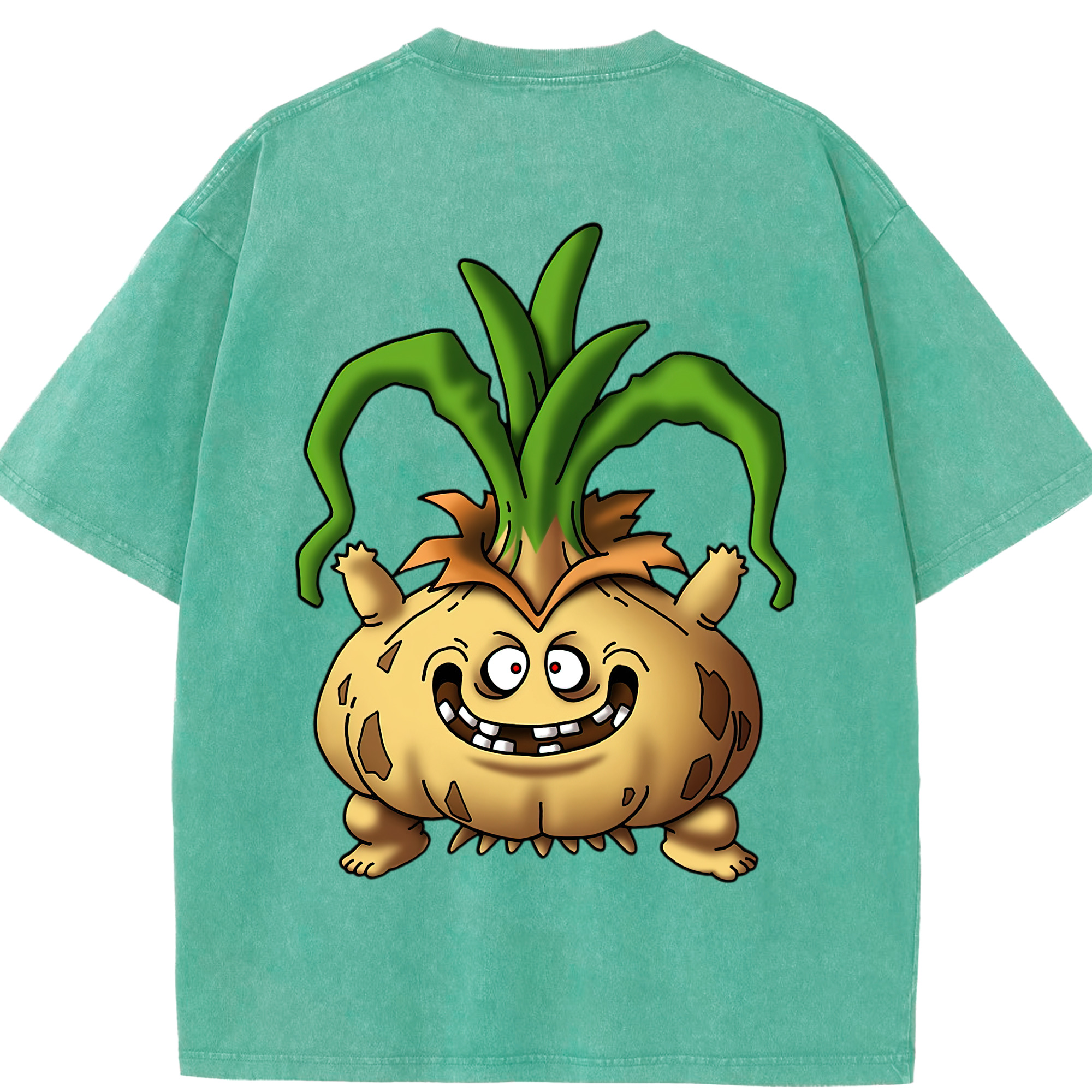 （画像用） ドラゴンクエスト Doragon Kuesuto Dragon Quest 綿100% ヴィンテージ風 半袖Tシャツ（背面プリント）